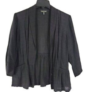 Eileen Fisher button front linen blazer blouse